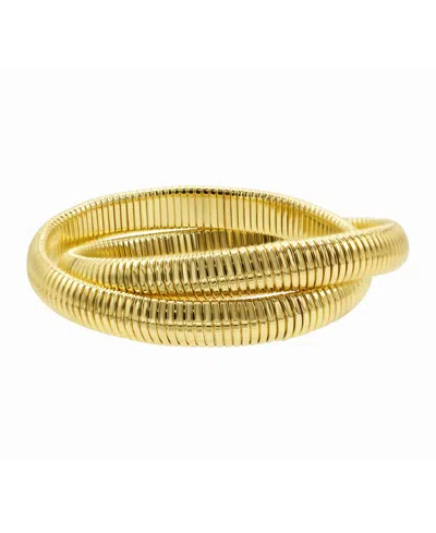 Adornia 14k Gold-plated 2-layer Omega Chain Bracelet