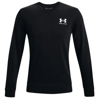 Under Armour Rival Terry-lined Sweatshirt In Black/onyx White