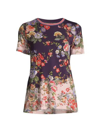 Johnny Was The Janie Favorite Floral Print Tee In Multi