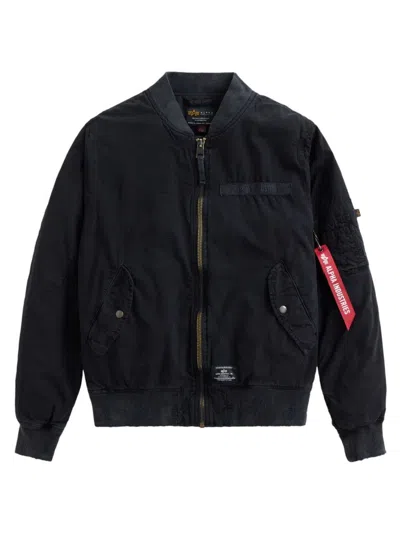 Alpha Industries Zip-sleeve Bomber Jacket In Black