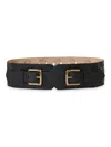 B-low The Belt Maxwell Leather Belt In Black/gold