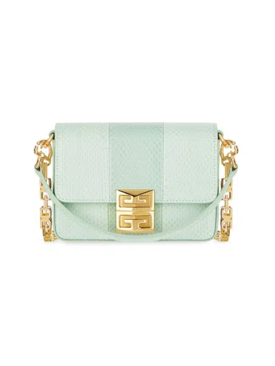 Givenchy Women's Small 4g Crossbody Bag In Ayers With Chain In Celadon
