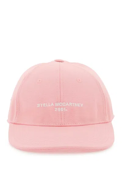 Stella Mccartney Baseball Cap With Embroidery In Hibiscus (pink)