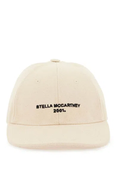 Stella Mccartney 2001 Logo-embroidered Cotton-blend Baseball Cap In Ivory (white)
