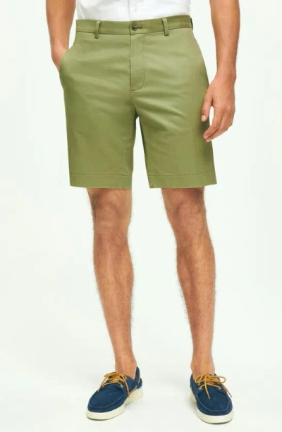 Brooks Brothers 9" Advantage Chino Shorts | Green | Size 33