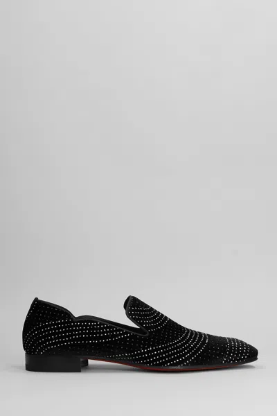 Christian Louboutin Loafers In Black Velvet