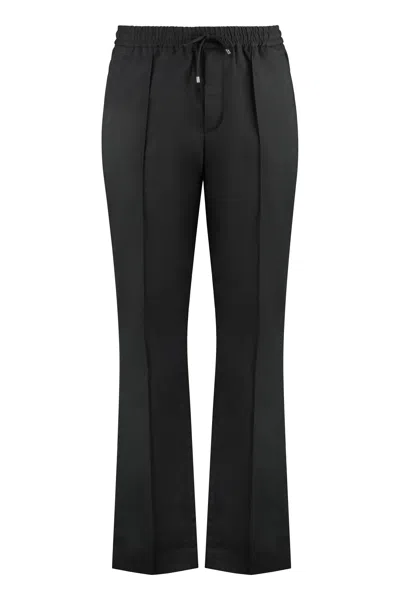 Valentino Cotton Trousers In Black