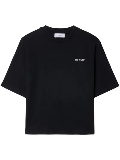 Off-white Arrow Cotton T-shirt In Black
