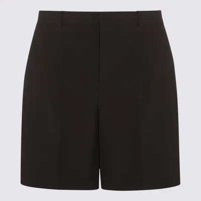 Valentino Stretch-wool Bermuda Shorts In Black