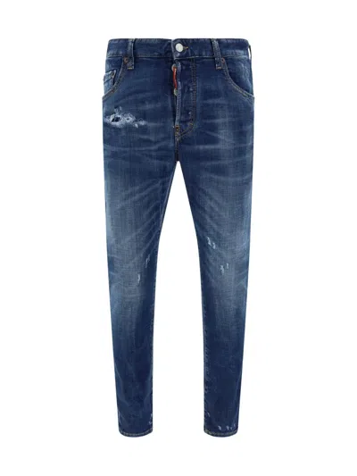 Dsquared2 Super Twinky Distressed Skinny Jeans In Blue