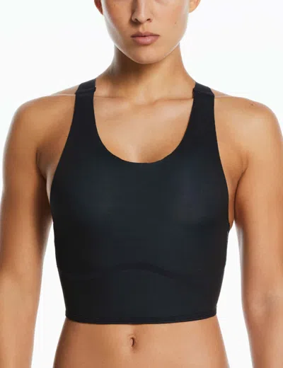 Nike Women's Swim Fusion Reversible Midkini Top In Black