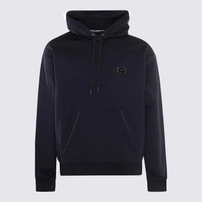 Dolce & Gabbana Hoodie With Logo In Blu Scurissimo 1