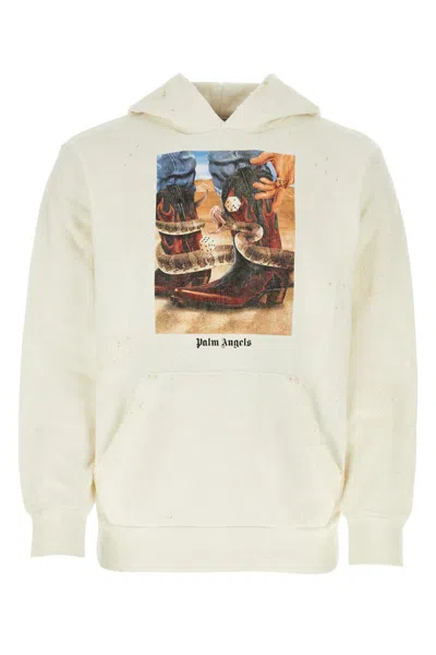 Palm Angels Sweatshirts In Whitemulticolor