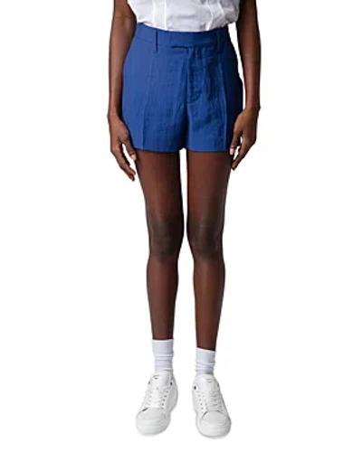 Zadig & Voltaire Please Tailored Shorts In Blue
