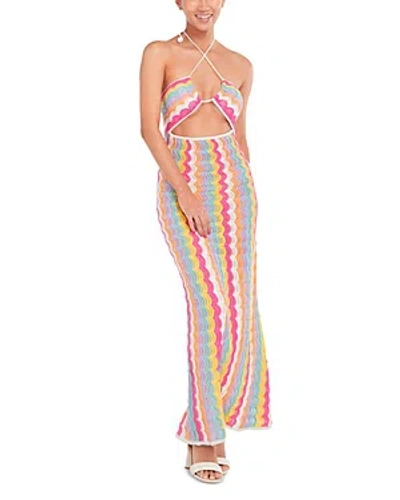 Capittana Poppy Knitted Maxi Dress In Multicolor