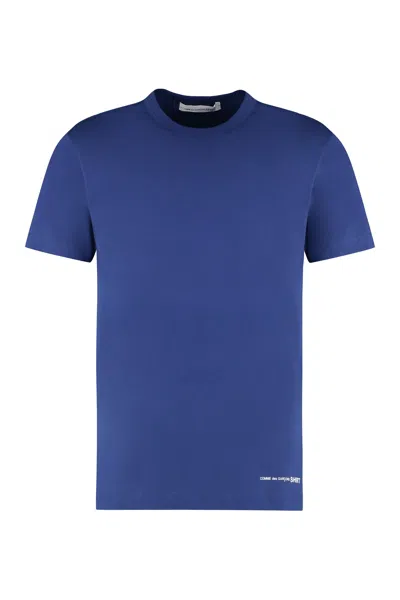 Comme Des Garçons Shirt Cotton Crew-neck T-shirt In Blue