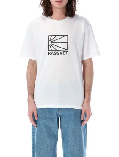 Paccbet Men Big Logo Tee Shirt Knit In White