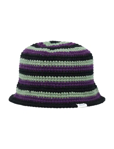 Paccbet Striped Knit Bucket Hat In Stripes