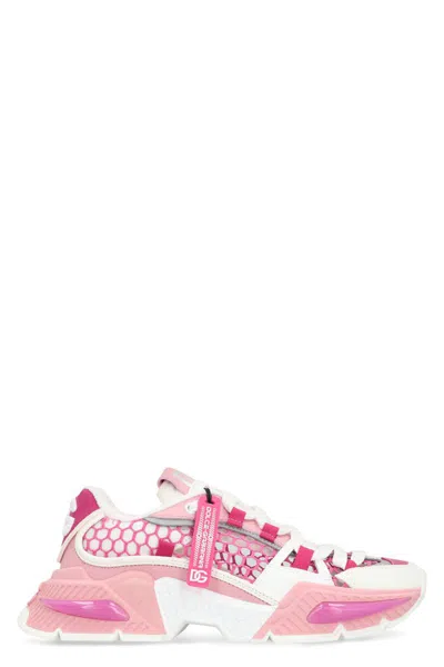 Dolce & Gabbana Airmaster Chunky Mesh Trainers In Pink