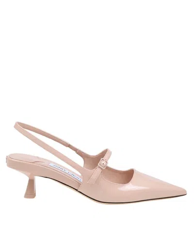 Jimmy Choo Slingback In Nude Painted Leather In Macaron