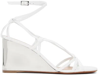 Chloé Rebecca Leather Sandals In 101 White