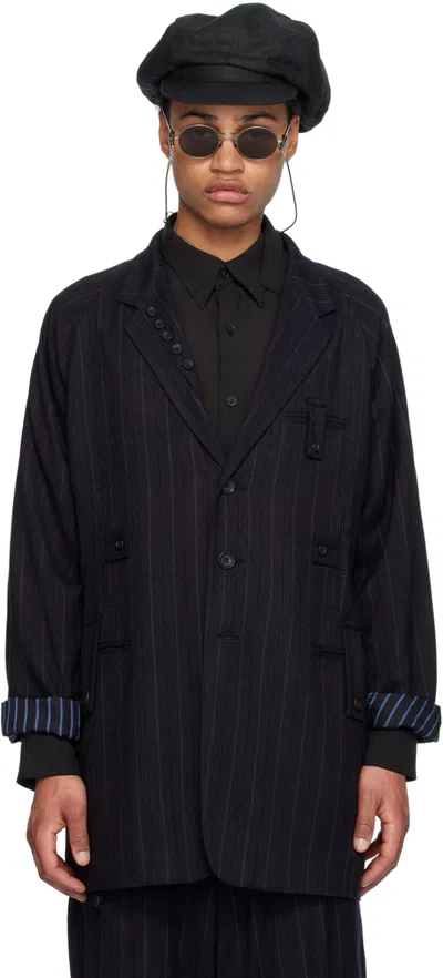 Yohji Yamamoto I-st Lapel Button Blazer Black In 1 Black