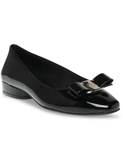 Anne Klein Chella Womens Patent Slip-on Loafers In Black