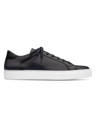 To Boot New York Men's Pescara Leather Low-top Trainers In Marine