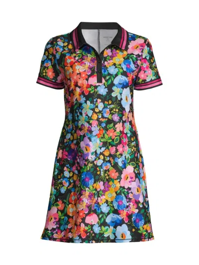 Johnny Was Women's Wild Bloom Floral Polo-style Minidress In Neutral
