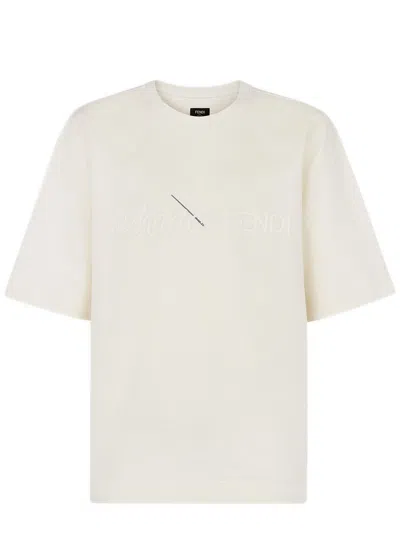 Fendi T-shirt Made In  In White