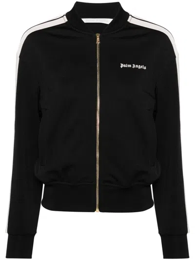 Palm Angels Logo-embroidered Bomber Jacket In Black