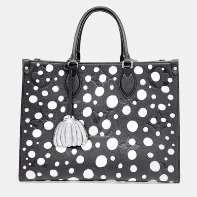 Pre-owned Louis Vuitton X Kusama Yayoi Onthego Mm Handbag In Black