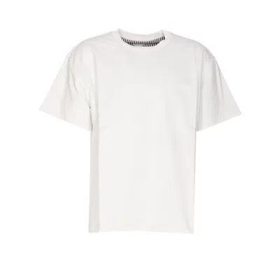 Bottega Veneta Double Layer Striped Crewneck T-shirt In White