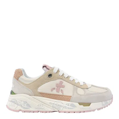 Premiata Mased Trainers In Beige