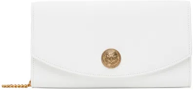 Balmain Emblème Shoulder Bag In White