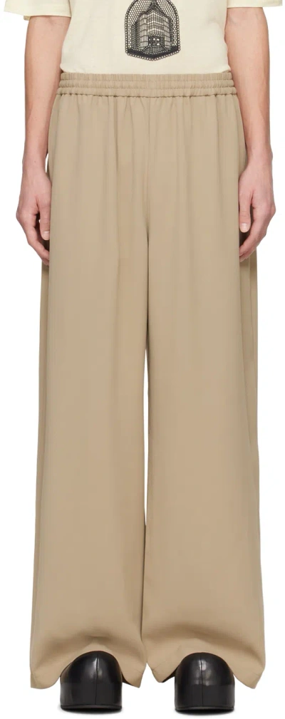 Acne Studios Prudenta Wide-leg Twill Trousers In Aek Beige