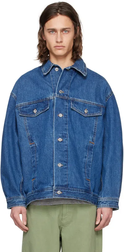 Apc Cotton Denim Jacket In 블루
