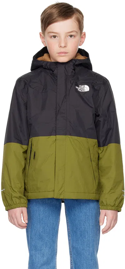 The North Face Kids' Big Boys Warm Antora Rain Jacket In Forest Olive