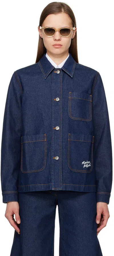 Maison Kitsuné Denim Jacket In Blue