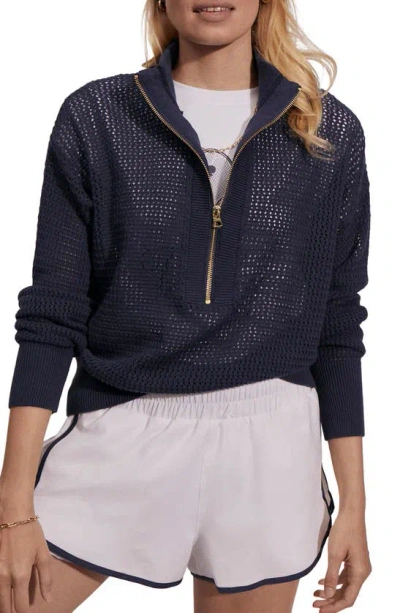 Varley Aurora Half-zip Knit Sweater In Multi