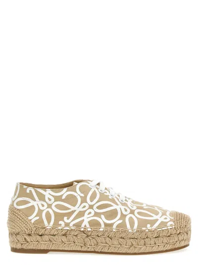 Loewe + Paula's Ibiza Solar Logo-print Canvas Espadrille Sneakers In Beige