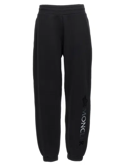 Moncler Logo-tape Cotton Track Trousers In Black