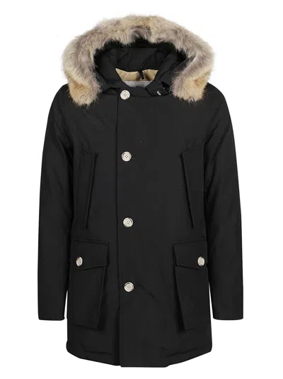 Woolrich Arctic Detachable Fur Parka In Blk Black