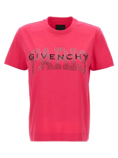 Givenchy Logo T-shirt In Fuchsia