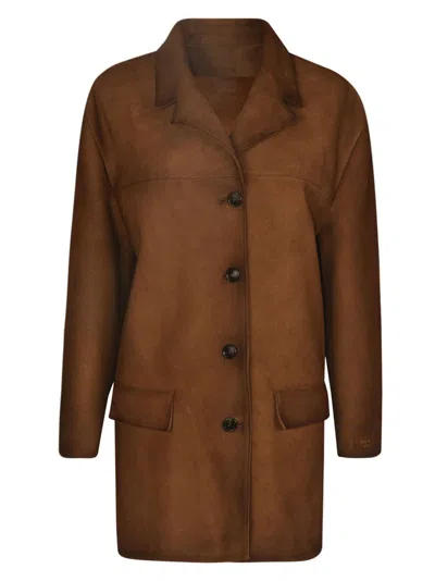 Prada Coat In Tabacco