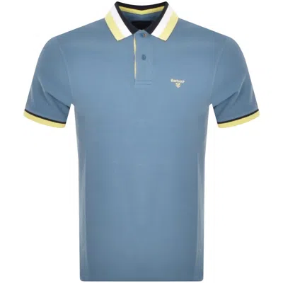 Barbour Finkle Mens Tailored Polo In Force Blue