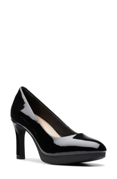 Clarks Women's Ambyr 2 Braley High-heel Platform Pumps In Black Patent