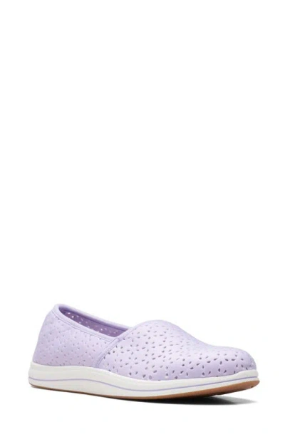Clarks Women's Cloudsteppers Breeze Emily Perforated Loafer Flats In Purple