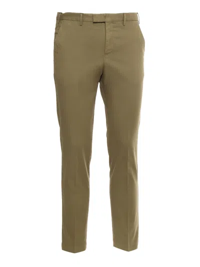 Pt01 Kaki Master Trousers In Green