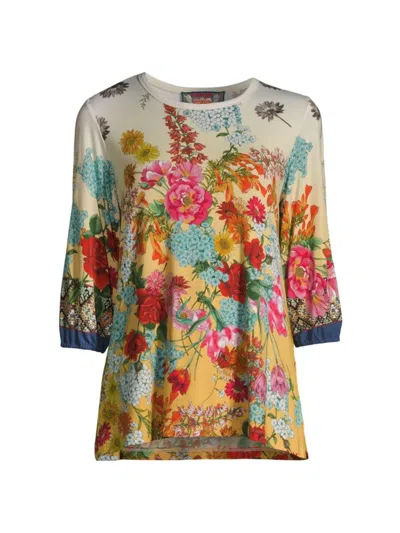 Johnny Was Floral Print Top In Multi